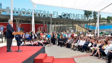 El Presidente de Chile inaugura el hospital de Maip�