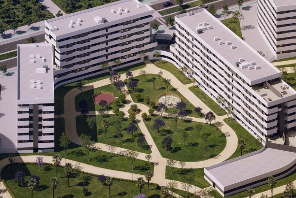 SANJOSE construira l'ensemble des immeubles du macro-complexe r&eacute;sidentiel &laquo; Jardines Hacienda Rosario &raquo; de S&eacute;ville, qui compte plus de 1 000 logements